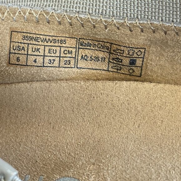 Vionic Neva Patent Leather Suede Ballet Flats Buckle Taupe | Size 6 - Women's - Picture 6 of 7